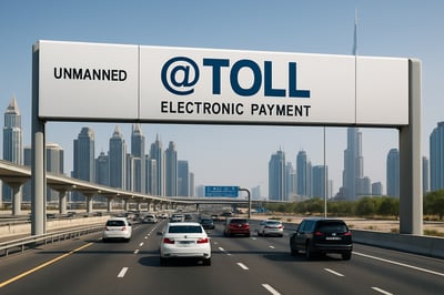 Dubai toll road with electronic payment system
